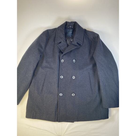 Nautica Men’s Gray Double Breasted Wool Blend Jacket Peacoat Size XXL - Picture 1 of 9